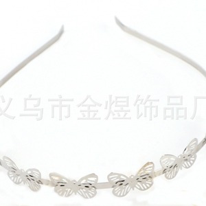Diadema con diseño de mariposa hueca, ligera, de metal, para mujer, tocado de fiesta, verano 2023, Jinhua HB020 - Product Image 3