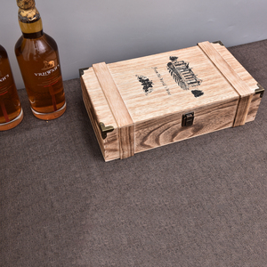 Boîte à bouteille de vin rouge en bois vintage 2 caisse de transport boîte de rangement en bois non fini boîte à vin gravée personnalisée boîte à vin en bois - Product Image 4