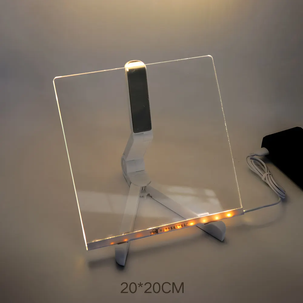 2024 tendências Criativo mão desenhada display LED placa de acrílico para café bar restaurante