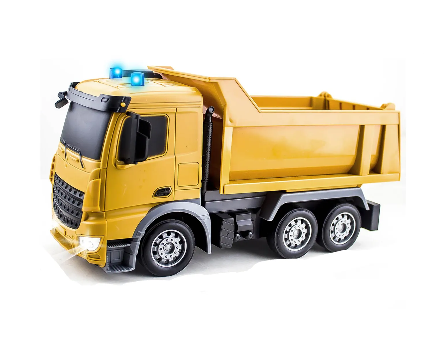 LONGXI 2.4G camion télécommandé jouets 6-ch rc auto-show modèle de camion à benne basculante jouets avec phare camion électrique trémie haut et bas