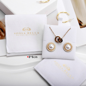 Recyclable Custom Logo Design High Quality Jewelry <b>Gift</b> Dust Pouch Packaging <b>Envelope</b> Any Size Microfiber Bag - Product Image 1