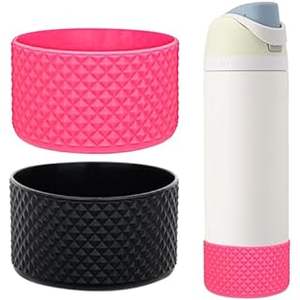 Bota de silicona para botella de agua, 24oz, 40oz, funda protectora antideslizante para gimnasio, parachoques inferior, botella de acero inoxidable con tapa giratoria FreeSip - Product Image 5