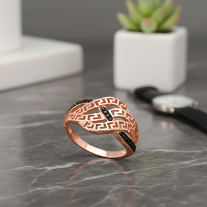 Elegant Minimalist Design <b>Ring</b> Trendy Shape Black <b>CZ</b> Stone Best Selling Wholesale Handcrafted 925 Sterling Silver Jewelry - Product Image 3