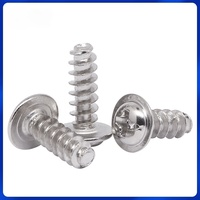 Vis autotaraudeuses en acier inoxydable 304 - Tête cruciforme, tête ronde, rondelle et entretoise à tête cylindrique à queue plate PWB, sans finition, métrique M17-M5