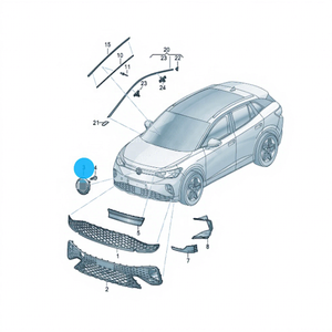 Placa de logotipo de coche frontal de plástico duradero directo de fábrica OE 11A 853 601 A para parrillas de coche duraderas Volkswagen ID4 - Product Image 1