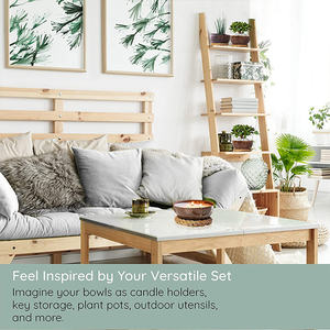 Ensembles de bols de service de salade de fruits en bois poli 100% naturel, bols de coquille de noix de coco sculptés à la main ensemble de <span class=keywords><strong>couverts</strong></span> - Product Image 5