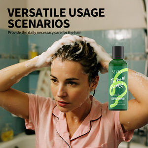 Juego personalizado de cuidado del cabello con aceite de árbol de té, caja de regalo, crecimiento del cabello de <span class=keywords><strong>barba</strong></span>, suavizante, champú de aceite de árbol de té Natural, juego de cuidado del cabello de Romero - Product Image 3