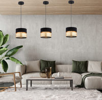 Luminaire suspendu en fer forgé JACKSUN, style nordique luxueux et décontracté |   Suspension simple noire et or pour îlot de cuisine, chambre à coucher, chevet