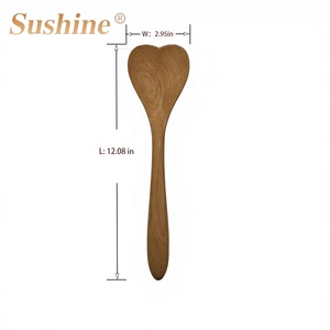 Cucchiaio a Forma di Cuore in Legno di Faggio Ecologico per Zuppa Utensile da <span class=keywords><strong>Cucina</strong></span> Regalo per <span class=keywords><strong>la</strong></span> Festa della Mamma - Product Image 2