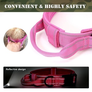 Collar de perro personalizado de estilo militar, costuras reforzadas de nailon duradero y collares tácticos reflectantes para perros al aire libre - Product Image 4