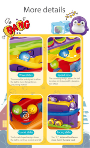 Più popolare 2 in 1 pinguino martellante per bambini montagne russe Montessori giocattoli di plastica set di costruzione per il divertimento e l'apprendimento - Product Image 6