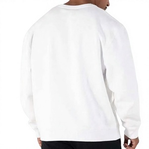Sudadera OEM personalizada de cuello redondo, lisa, de invierno, de forro polar, de corte regular, 100% algodón, con hombros caídos - Product Image 3