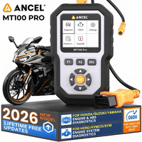 Escáner OBD2 para Motocicletas ANCEL MT100 PRO, Herramienta de Diagnóstico de Motor y ABS para Honda, Suzuki, Yamaha, Hero, Kymco, SYM