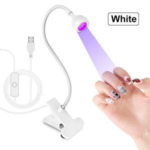 Lampe UV LED portable mini pour ongles, design à clipser sur bureau en ABS, séchage rapide du vernis gel, lumière de polymérisation pour la maison, le salon, la manucure, le sac - Product Image 3