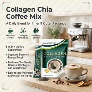 Café Blanco con Colágeno, Semillas de Chía y Glutatión, Café con Colágeno para Aclarar el Tono de Piel, Mejorar la Elasticidad, Aumentar la Inmunidad y Combatir el Envejecimiento - Product Image 3