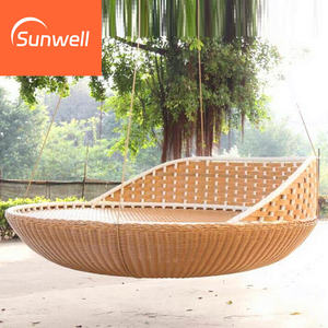 Balançoire de <span class=keywords><strong>lit</strong></span> suspendue d'usine professionnelle mobilier d'extérieur <span class=keywords><strong>lit</strong></span> de chaise longue <span class=keywords><strong>suspendu</strong></span> avec coussins imperméables - Product Image 5