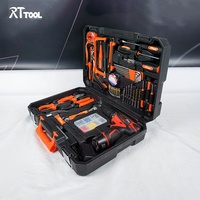 Kit combiné d'outils électriques : perceuse sans fil et autres clés à main, boîte à outils personnalisable OEM, ensembles d'outils en coffret rigide