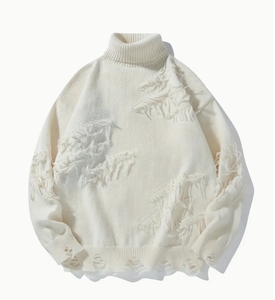 Proveedor personalizado de lujo suave de manga larga de poliéster Spandex suéter de cuello redondo para los hombres - Product Image 2