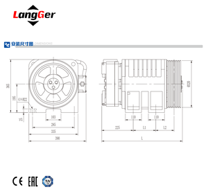 MONA320 безредукторная Тяговая машина для подъема 630 кг 1000 кг 1150 кг запасные части с постоянным магнитом синхронная Тяговая машина - Product Image 2