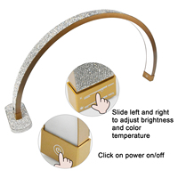 FOSOTO-Lampe LED demi-lune pour bureau, lampe à ongles UV, avec support pour téléphone