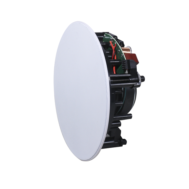 High Performance PA System Big Power Passive 8 Inch 8 Ohm 80W ABS Rimless 2-Way Coaxial Ceiling Speaker with Crossover CP-840BL