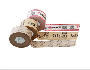 Custom Design Logo Reinforced Gummed Kraft Paper Packaging Tape Water Activated Eco Friendly Biodegradable Brown Kraft Tape