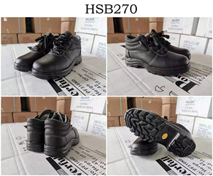 Chaussures de sécurité YYR, Port Operation, en cuir PU, avec embout et semelle en fer, coutures en bois, semelle en caoutchouc, chaussures de travail HSB270 - Product Image 6