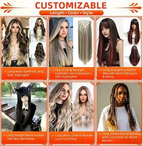 ZunKe - Peluca Larga y Rizada para <span class=keywords><strong>Mujer</strong></span>, Estilo Moderno, Ondas Regulares, Color Negro <span class=keywords><strong>Gris</strong></span>áceo, Fibra Sintética Resistente al Calor, Sin Pegamento, Cabello Largo Sintético, 150% de Densidad - Product Image 4