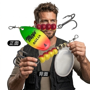 Großhandel <span class=keywords><strong>Mepps</strong></span> 6g 7g 12g Salzwasser Bunte Metall-Angelspinner-Köder Rotierende Pailletten-Löffelköder - Product Image 4
