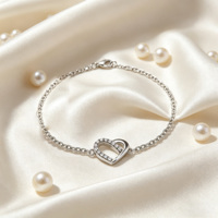 Bracelet de couple personnalisé de luxe en argent 925 plaqué or fin avec zircon pour femme, idéal pour les fêtes et les cadeaux