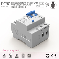 Interruptor Diferencial RCBO 2P 63A, Cobre, Capacidad de Interrupción 10kA, Tipo Electromagnético AC, Uso Industrial y Doméstico