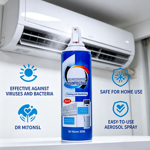 Spray désinfectant anti-germes et anti-odeurs Umiko de qualité supérieure pour <span class=keywords><strong>climatiseur</strong></span>, nettoyant pour système de climatisation HVAC, modèle UM-6035 500ml - Product Image 1