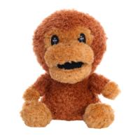 Peluche singe de bonne qualité, sur mesure, avec yeux brodés, jouet en peluche doux, singe brun, animal en peluche