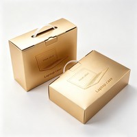 Boîte cadeau pliable en gros avec poignée en plastique, boîte de transport en carton pour ordinateur, boîte en papier pour électronique grand public, boîte pour ordinateur portable