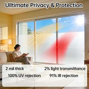 Película para <span class=keywords><strong>Ventanas</strong></span> de Fácil Instalación, con Protección UV y Rechazo de Calor, Película Arquitectónica para Vidrio, Adhesivo para <span class=keywords><strong>Ventanas</strong></span> de Hogar y Oficina, de Uso Amplio - Product Image 6