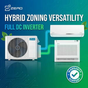Pompe à chaleur hybride multi-zones mini-split/console au sol, 23 SEER2, certifiée AHRI, OEM pour le marché des revendeurs HVAC aux États-Unis et au Canada, la dernière version - Product Image 1
