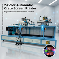 Nueva Prensa de Serigrafía Semiautomática de Dos Colores con Sistema de Curado UV de Alta Velocidad para Decoración de Cajas y Contenedores de Plástico