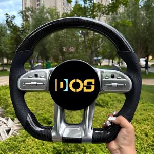 Volant en fibre de carbone DOS pour <span class=keywords><strong>Mercedes</strong></span> Benz Classe C Cla C200 G55 C300 <span class=keywords><strong>Amg</strong></span> W203 W204 W205 W211 W213 W463 S205 A45s Cla 250 - Product Image 4