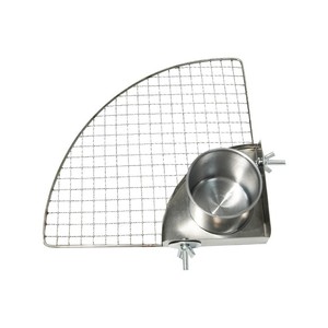 Triangular Bird Bath &amp; <strong>Feeder</strong> - Stainless Steel with Detachable Perch for Parrots - Product Image 6