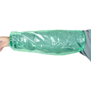 Polietilen 18 "uzun kollu su geçirmez plastik tek kullanımlık kollu kırmızı kapakları - Product Image 4