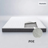 Matelas portable 4D anti-acariens, anti-escarres, hypoallergénique, en polymère POE lavable, taille Queen, pour hôtel, chambre, appartement