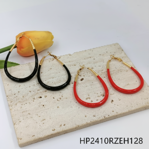 Orecchini a cerchio placcati in oro eleganti e alla moda con diamanti e perle a forma di fiore per Look quotidiano e abbigliamento da festa gioielli di moda - Product Image 1