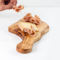 Planche à découper rustique en bois d'olivier tunisien, faite à la main, naturelle, avec poignées, ustensile de cuisine, fabriquée en Tunisie, 10