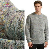 Yarn Craftsman 2NM Wool Sequin Polyester Blended Spun Yarn Hand-crochet DIY Sequin Mohair Dyed Napped