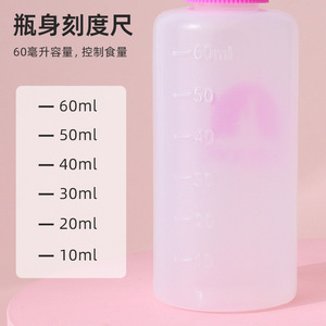 Pet <b>Bottle</b> Set For Newborn Puppies <b>Dogs</b> Kittens 60Ml With Measurement Scale Durable Silicone Feeding <b>Bottle</b> - Product Image 1