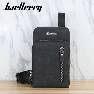 กระเป๋าคาดอกผู้ชาย Baellerry ความจุขนาดใหญ่ หนัง PU กระเป๋าใส่โทรศัพท์แบบซิป ใช้ได้ทุกวัน - Product Image 3