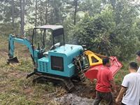 Excavatrice modifiée avec rotoculteur hydraulique tout-en-un, rotation à 360 degrés, godet de 0,21 m, haute efficacité pour le travail du sol