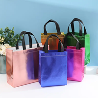 Sac fourre-tout personnalisé laser réutilisable laminé non tissé sacs fourre-tout imperméable or rose shopping sacs en tissu PP avec votre LOGO