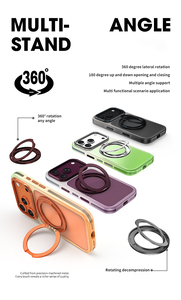 เคสโทรศัพท์แบบไฮบริดสองสี พร้อมที่ยึดแม่เหล็กสำหรับ iPhone Duo 18 Pro Max ป้องกันเหลือง รับผลิตแบบ OEM/ODM ขายส่ง - Product Image 5