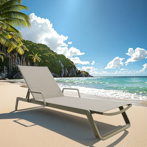 مورد أسرّة الشمس الخارجية للفنادق، مصنع كراسي الاستلقاء لحمامات السباحة في المنتجعات، أثاث الشاطئ، طلبات بالجملة، كرسي استلقاء من الألومنيوم مقاوم للعوامل الجوية - Product Image 6